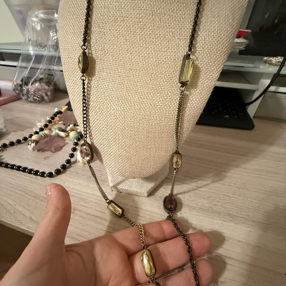 Elegant‎ Multi-Color Gemstone Necklace